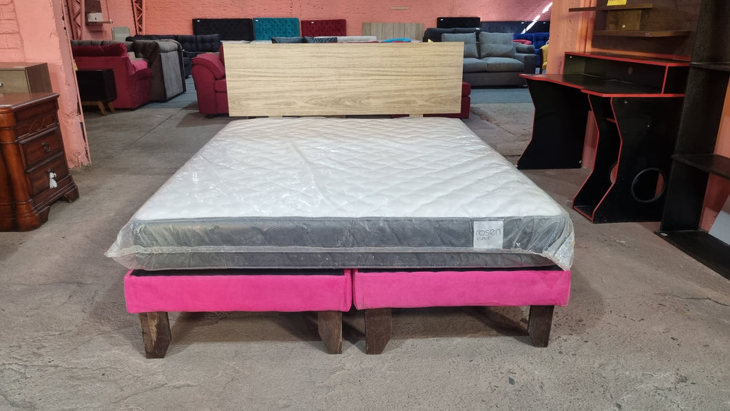 CAMA 2 PLAZAS ROSEN WAVE + RESPALDO